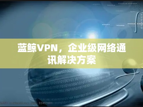 蓝鲸VPN，企业级网络通讯解决方案