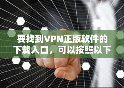 要找到VPN正版软件的下载入口，可以按照以下步骤操作