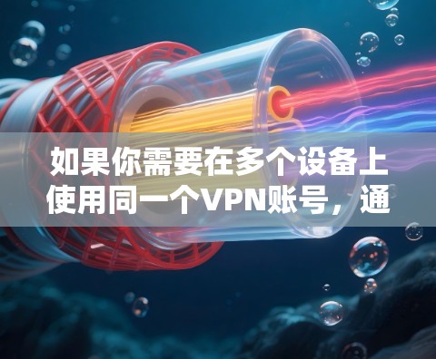 如果你需要在多个设备上使用同一个VPN账号，通常有以下几种方法可以实现